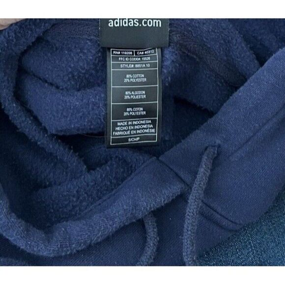 Cleveland Cavilers Big Logo NBA Small Navy Pullover Hoodie Sweatshirt Adidas - Picture 5 of 5